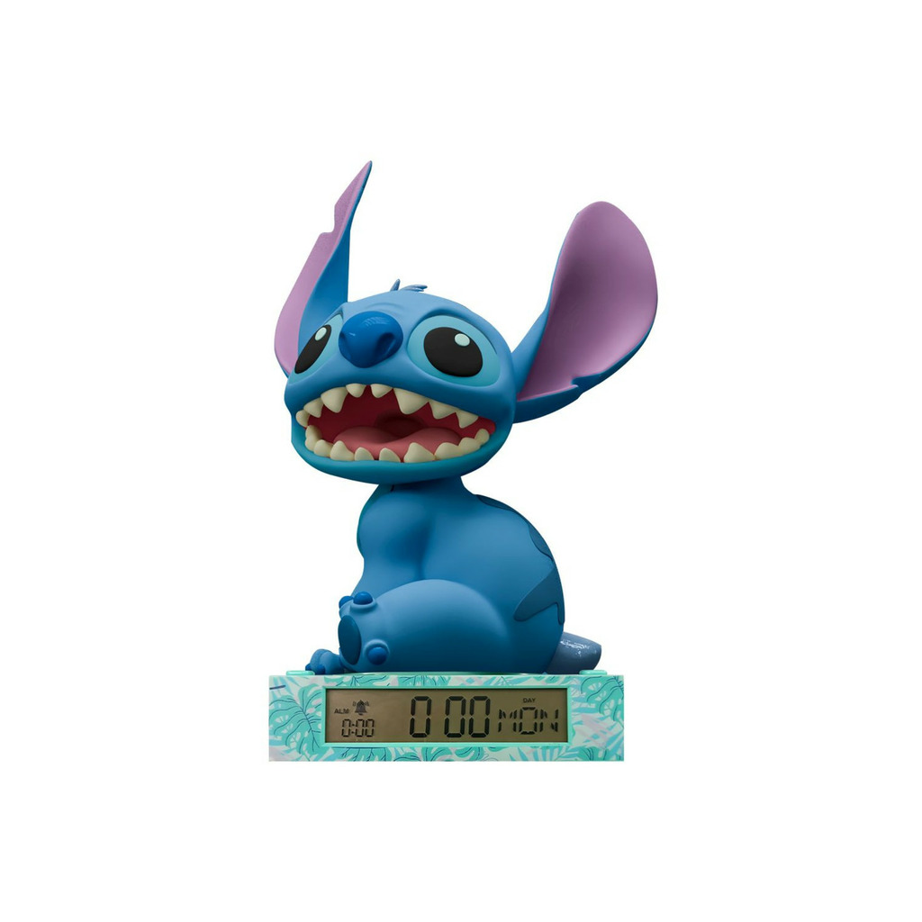 stitch lámpara 3d con despertador y fecha