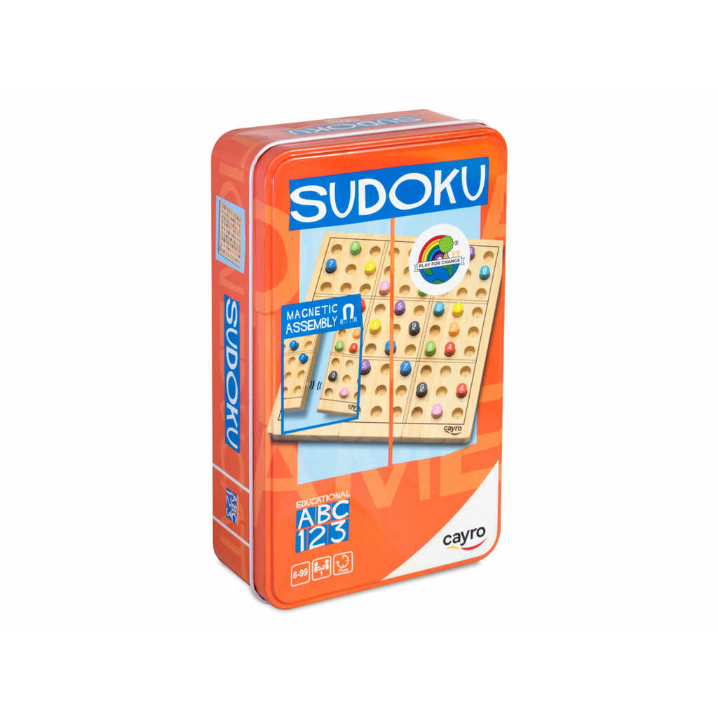 sudoku de viaje con caja de metal