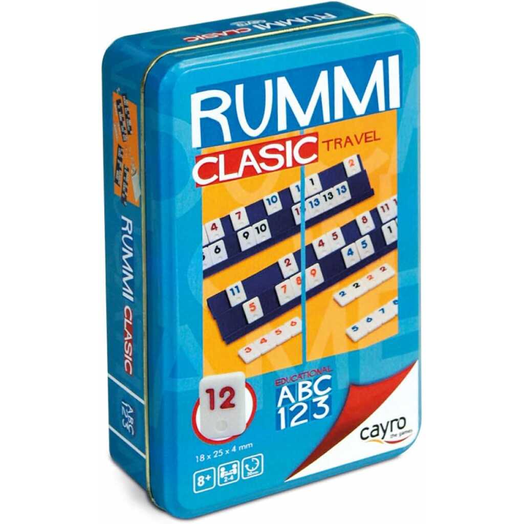 rummi classic travel metal box 4 jugadores