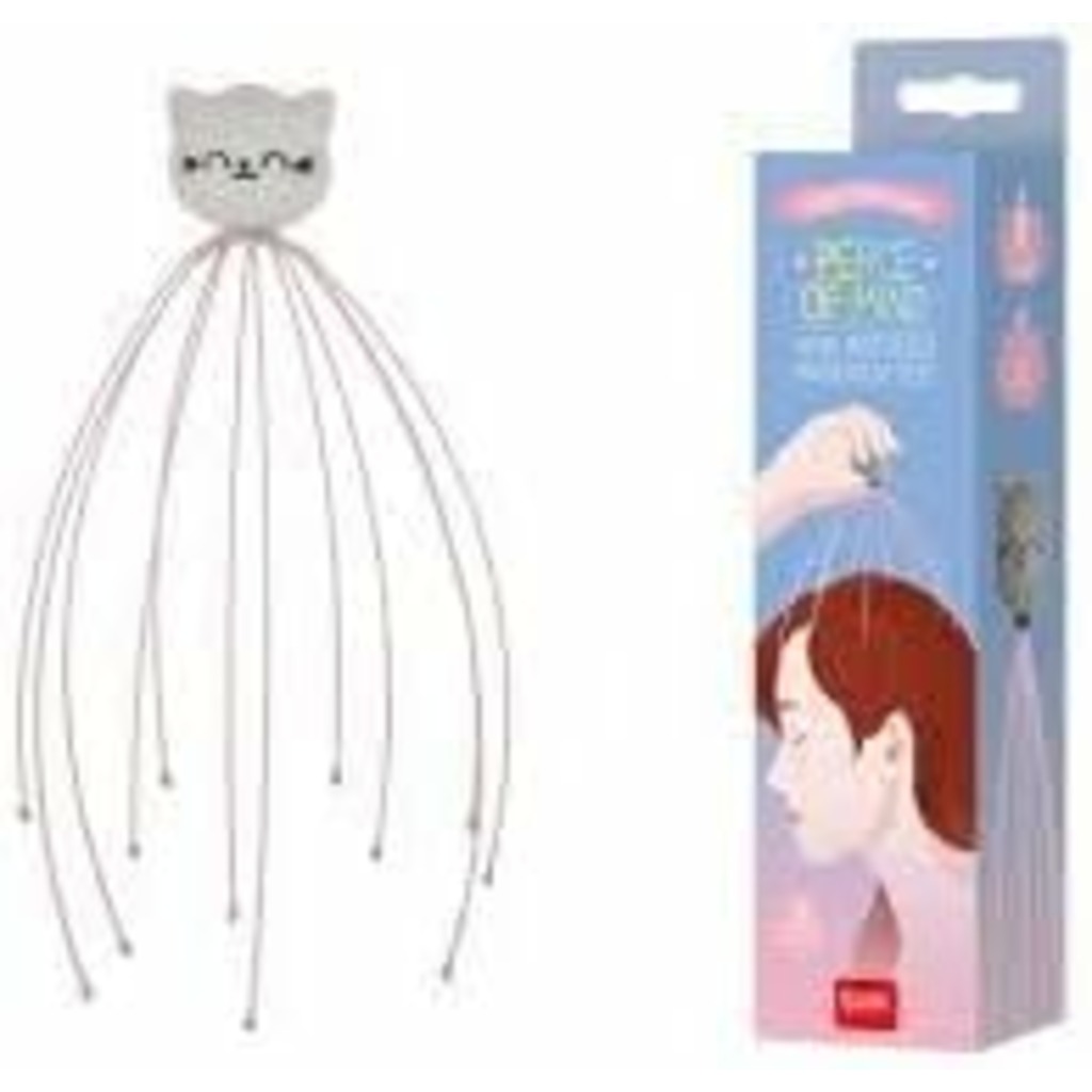 masajeador de cabeza con gato "peace of mind"