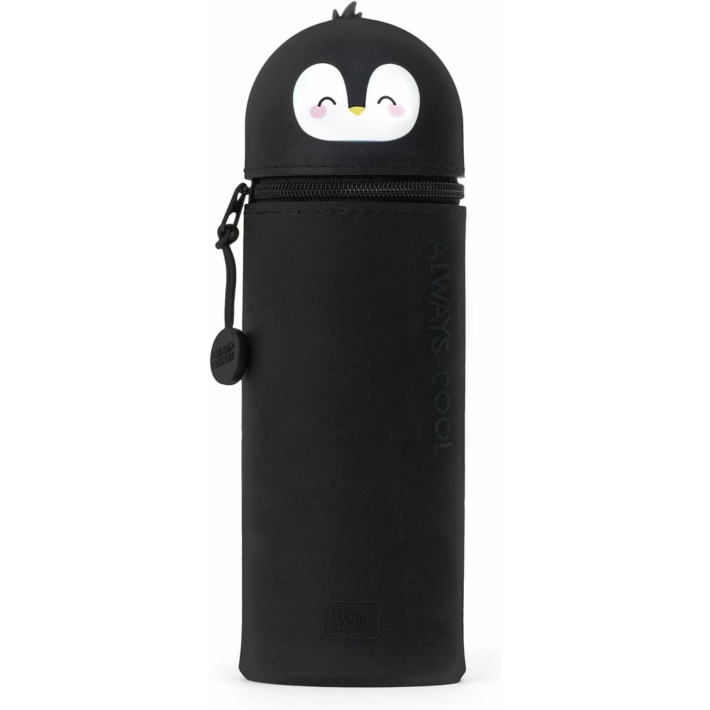 portatodo de silicona 2 en 1 penguin kawaii
