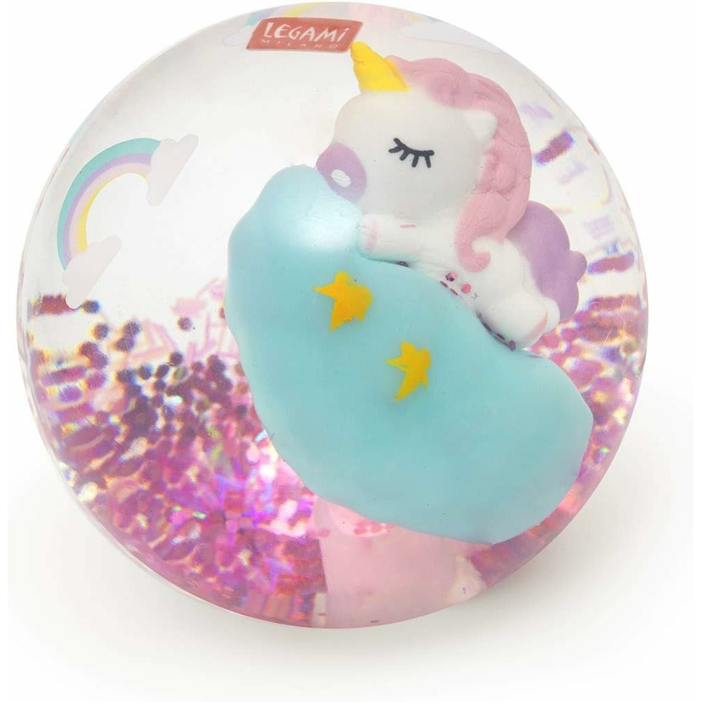 pelota saltarina con luz unicorn