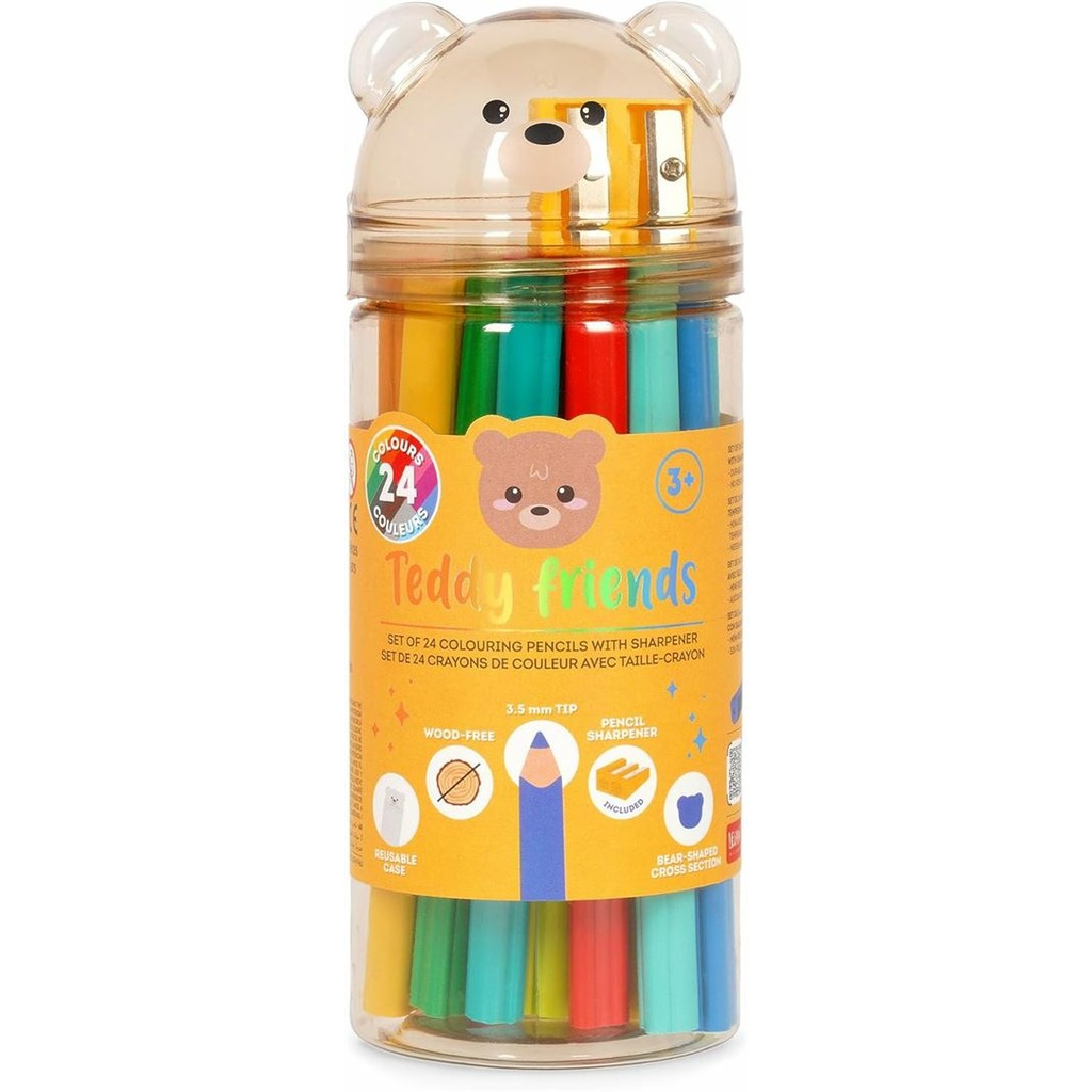 set 24 lápices de colores teddy bear