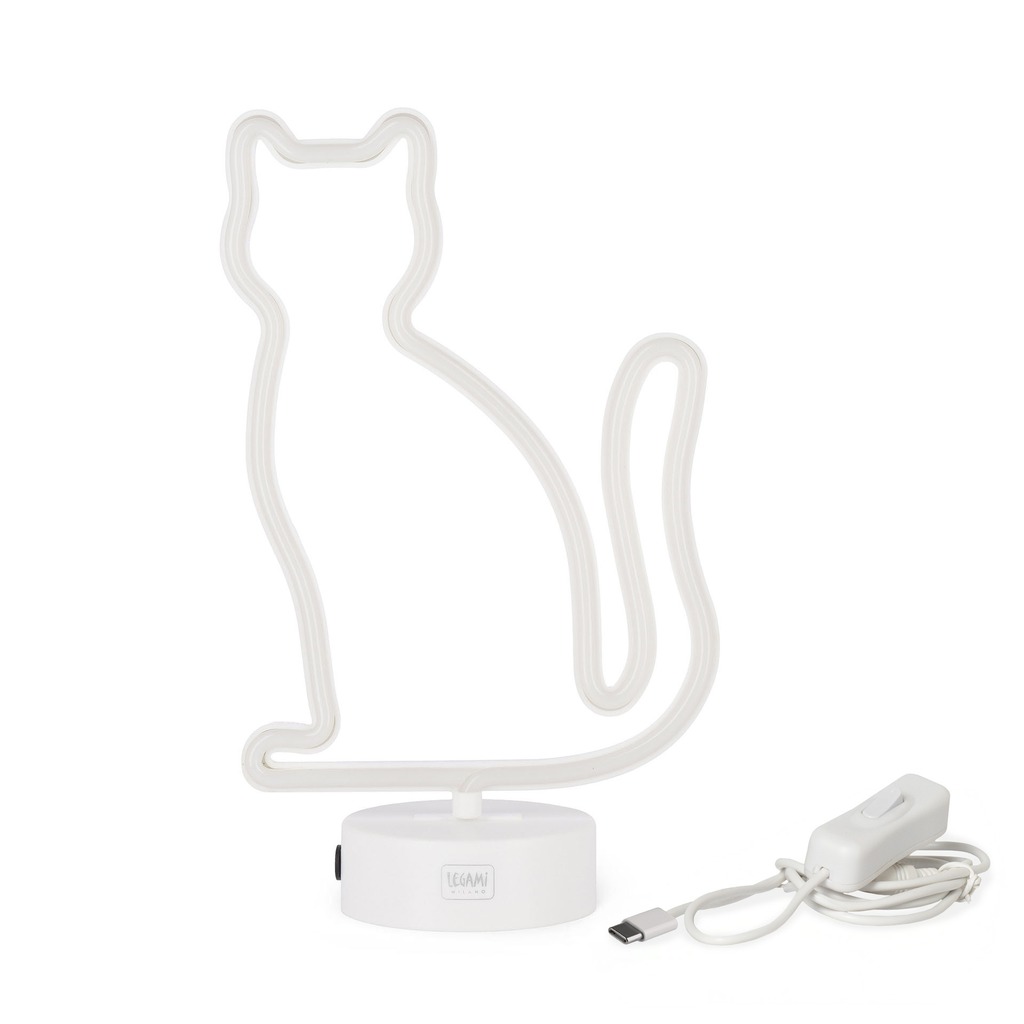 lámpara led con efecto neón gatito "it's a sign"