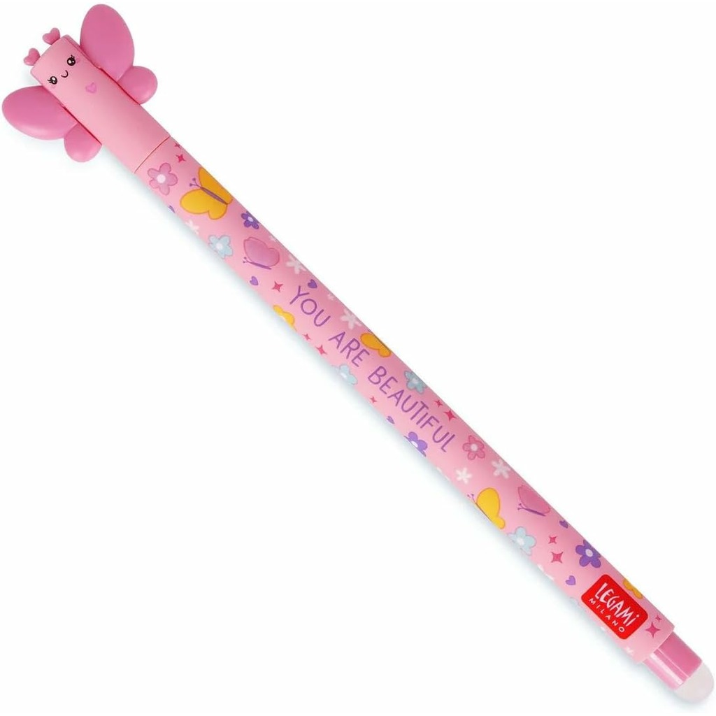 boli de gel borrable butterfly 0,7mm - tinta rosa