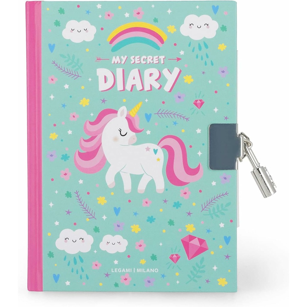 diario secreto con candado unicorn