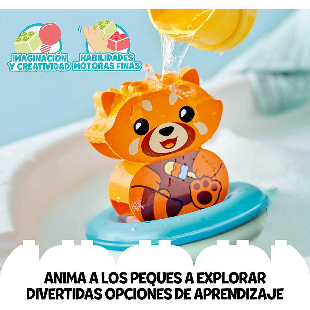 diversión en el baño: panda rojo flotante