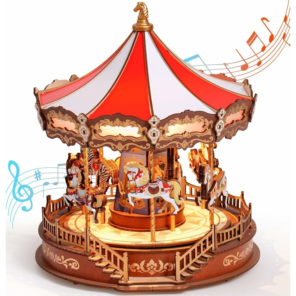 merry-go-round 3d wooden puzzle