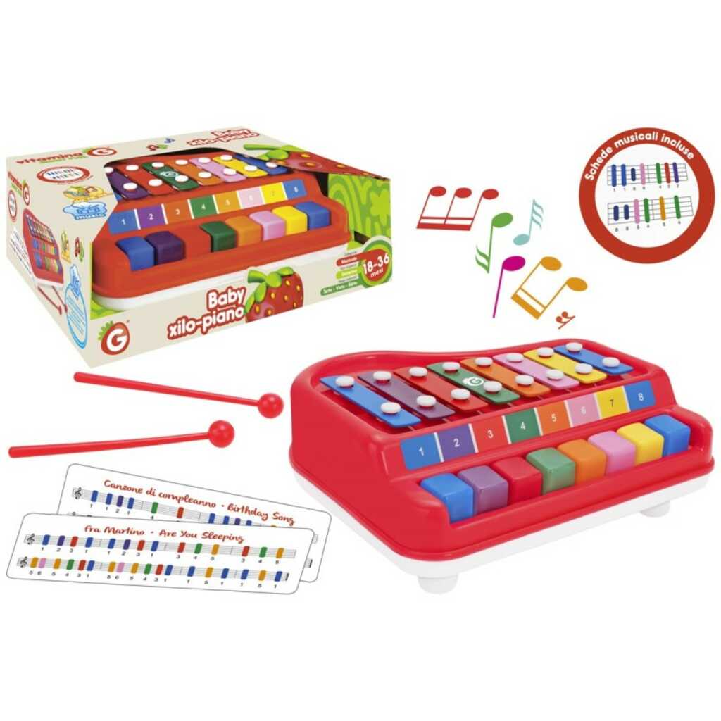 xilopiano con 8 teclas y 2 palos