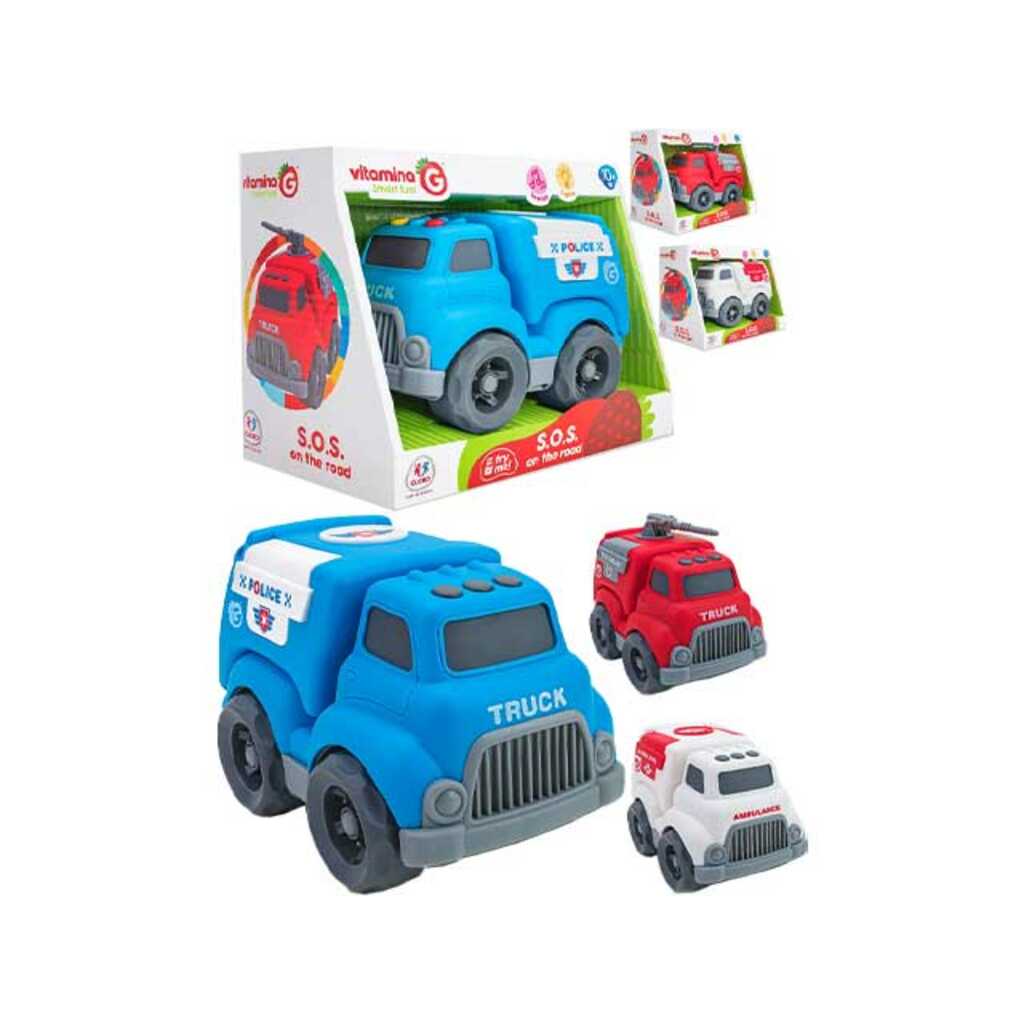 vehículo de emergencia con luz y sonido, 3 sdos