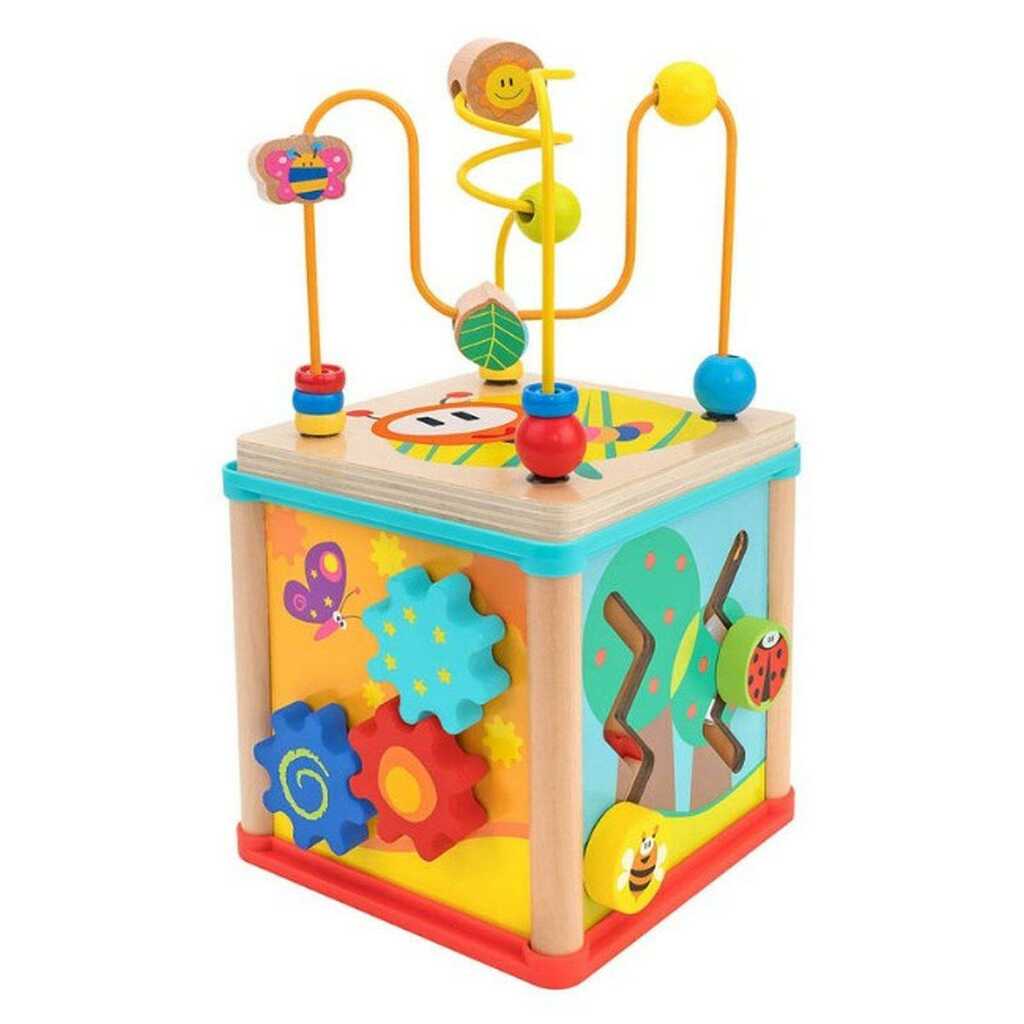 cubo multiactividad de madera 16cm