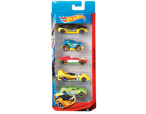 pack de 5 vehículos hot wheels