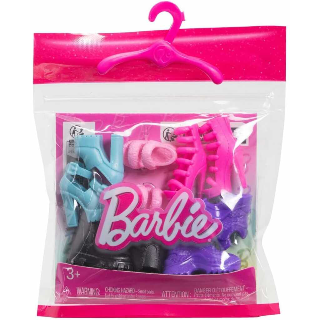 barbie pack 5 zapatos para muñeca