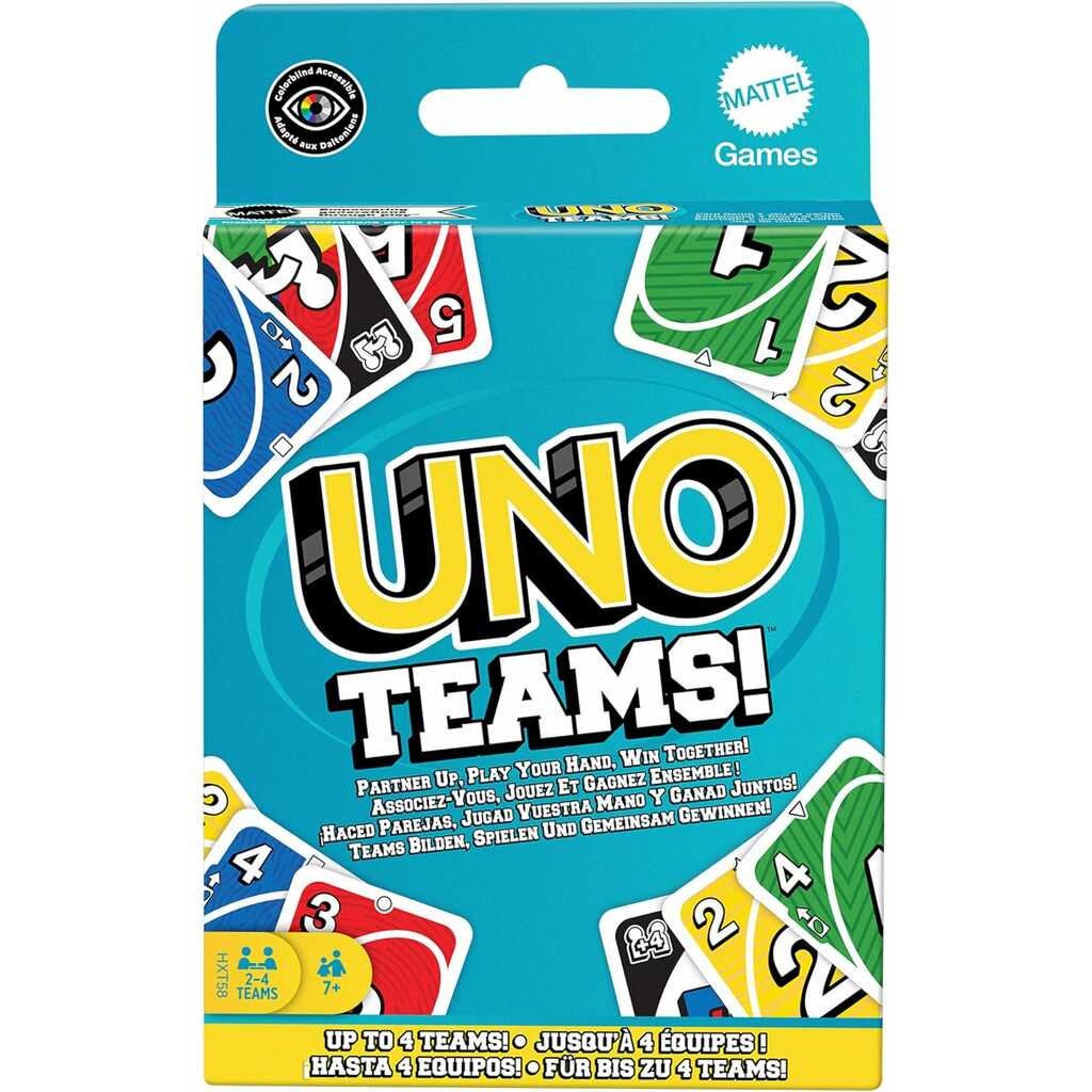 mattel games uno teams juego de cartas