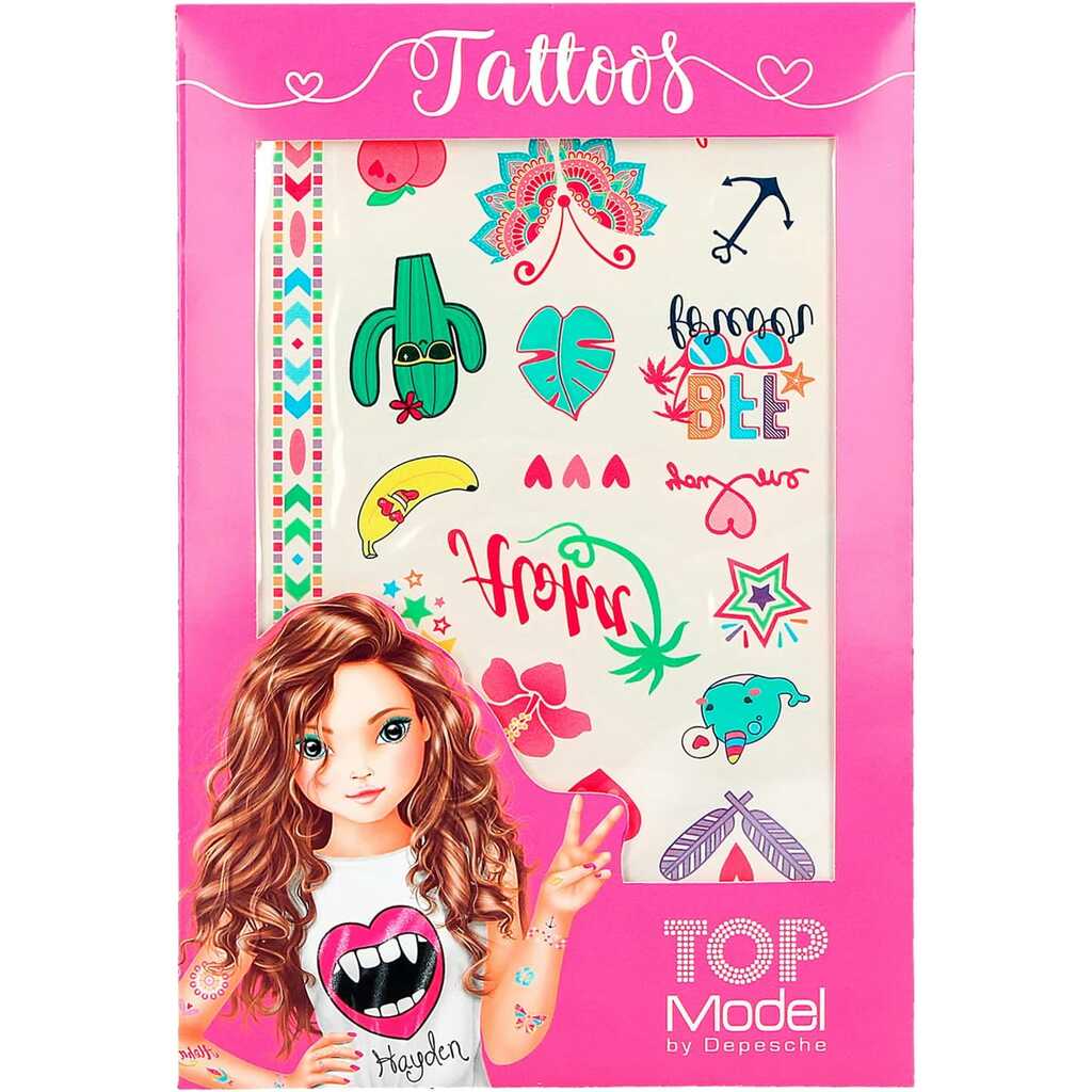 topmodel metallic tattoos