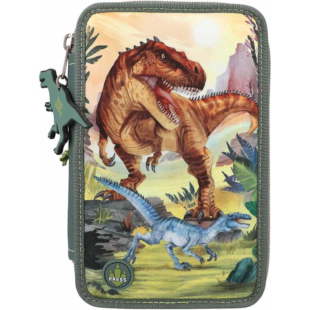 dino world estuche triple led