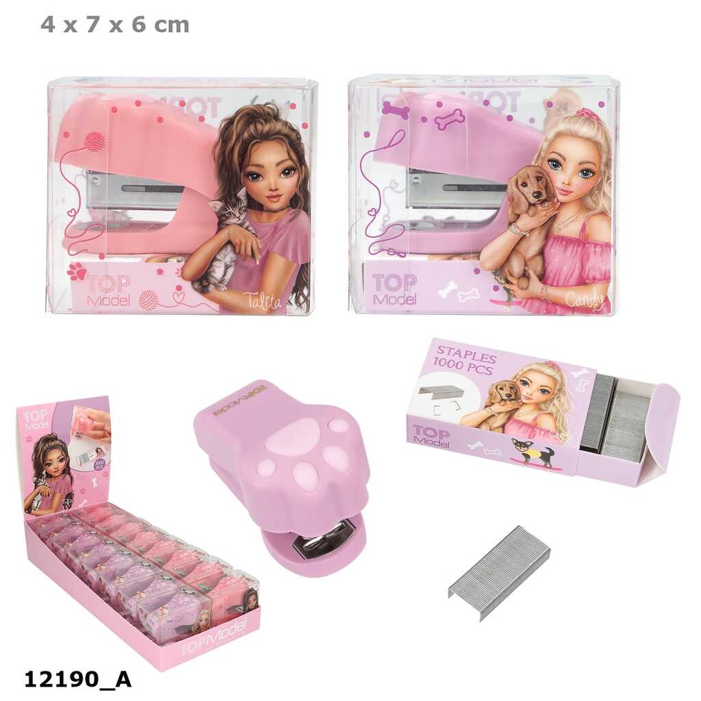 topmodel set mini grapadora kitty & doggy