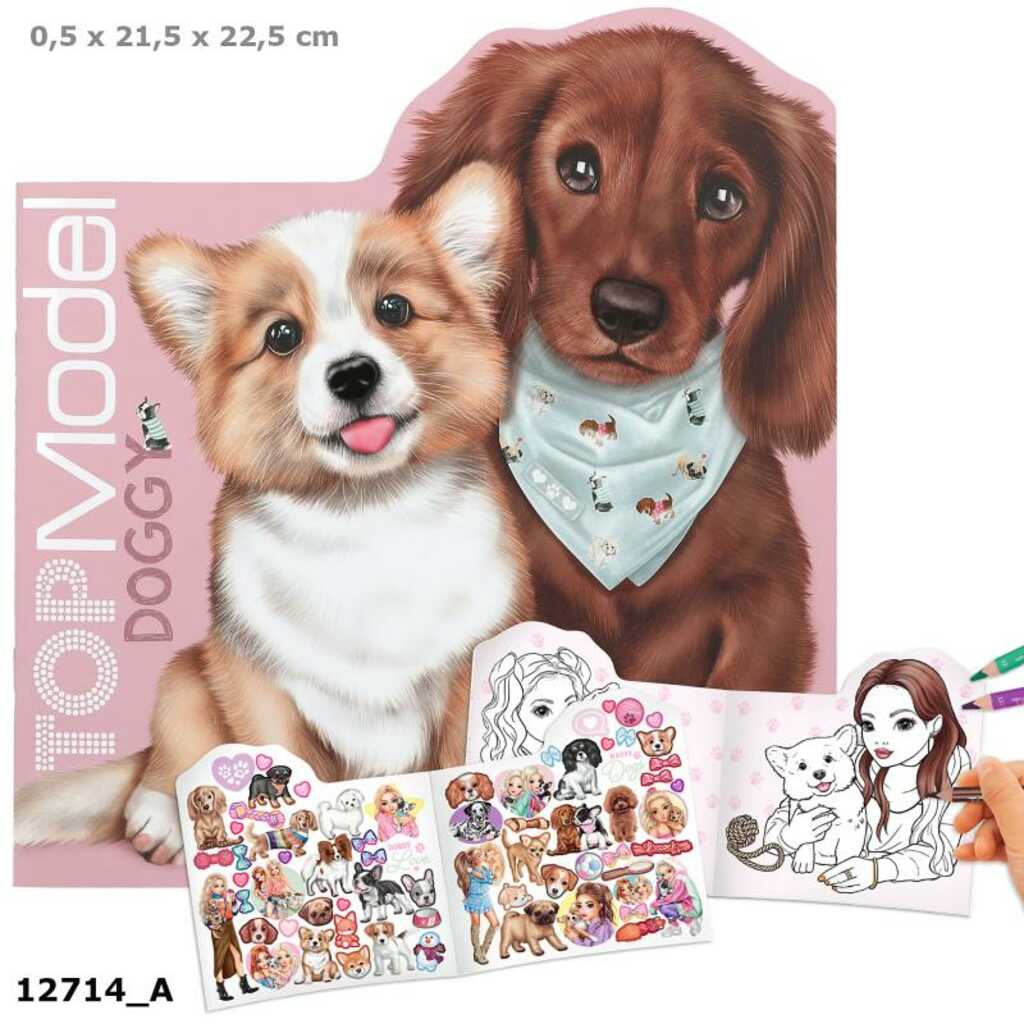 topmodel doggy libro para colorear kitty and doggy
