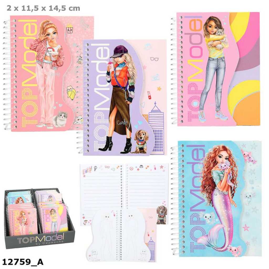 bloc de notas con espiral topmodel