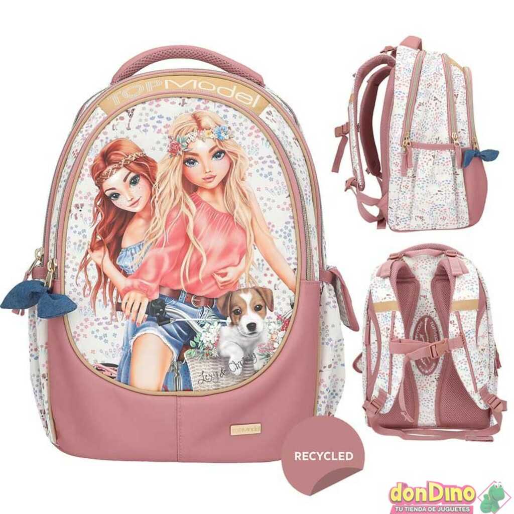 topmodel mochila escolar velo fleur