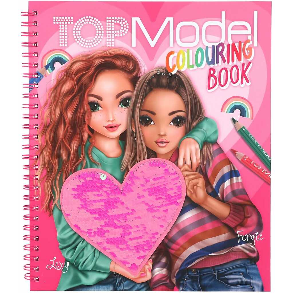topmodel libro para colorear con lentejuelas