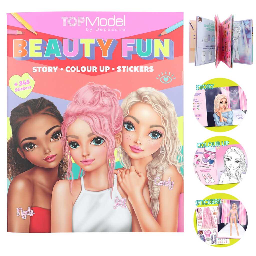 topmodel libro para colorear beauty fun