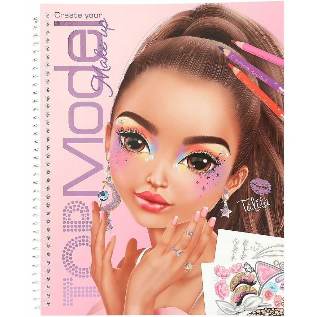 topmodel make-up colouring book