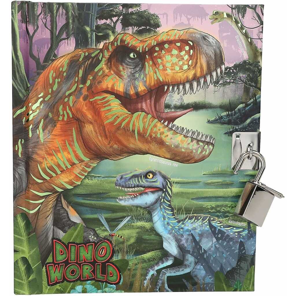 dino world diario con candado