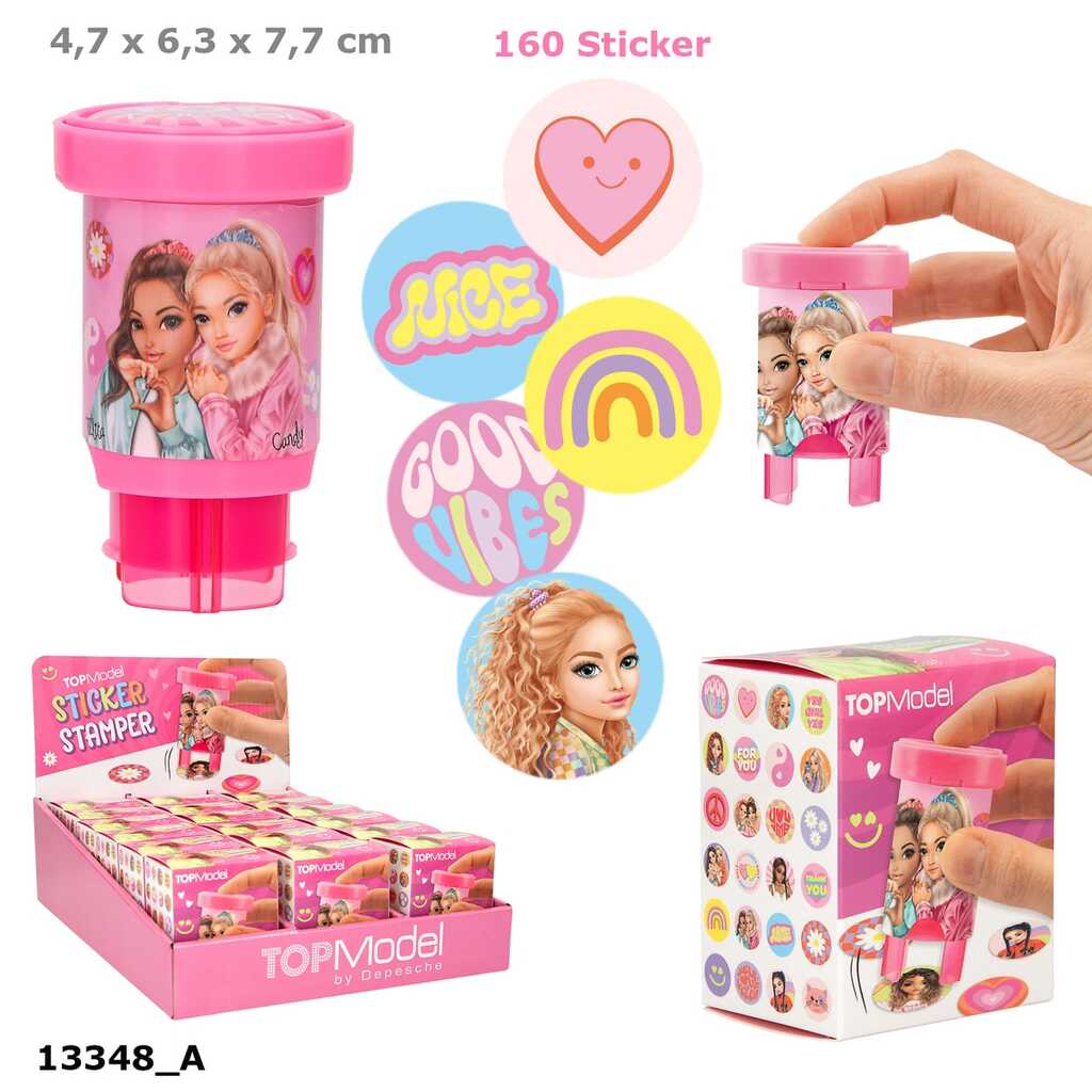 topmodel estampador de pegatinas