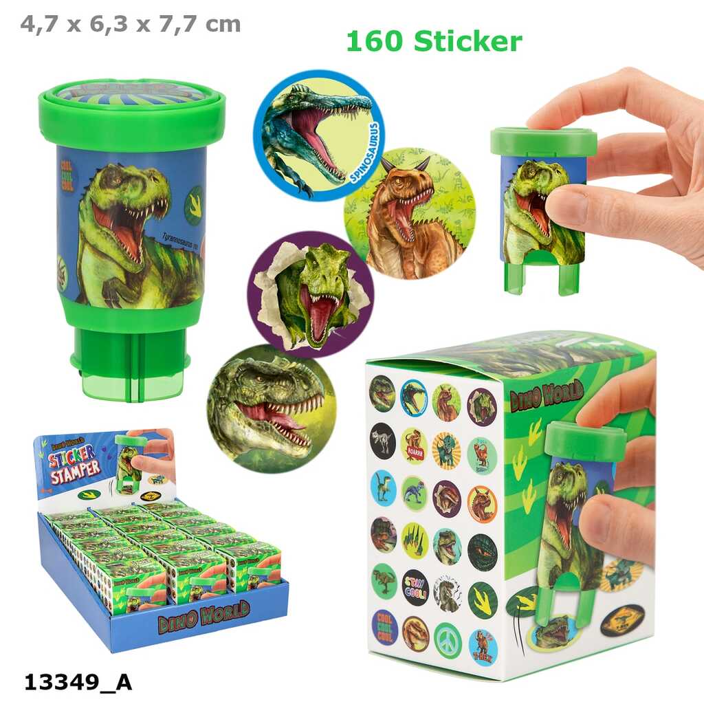 dino world estampador de pegatinas