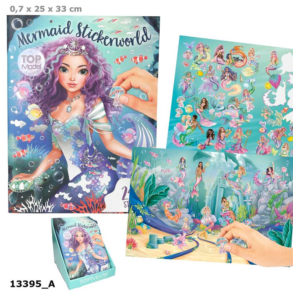 topmodel stickerworld pegatinas metálicas mermaid