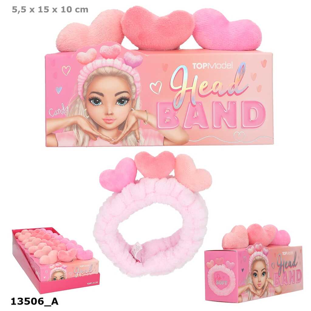 tm cinta del pelo con corazones de peluche beauty