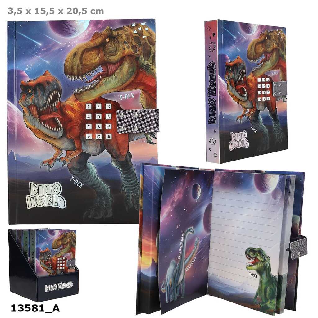 dino world diario con código y sonido