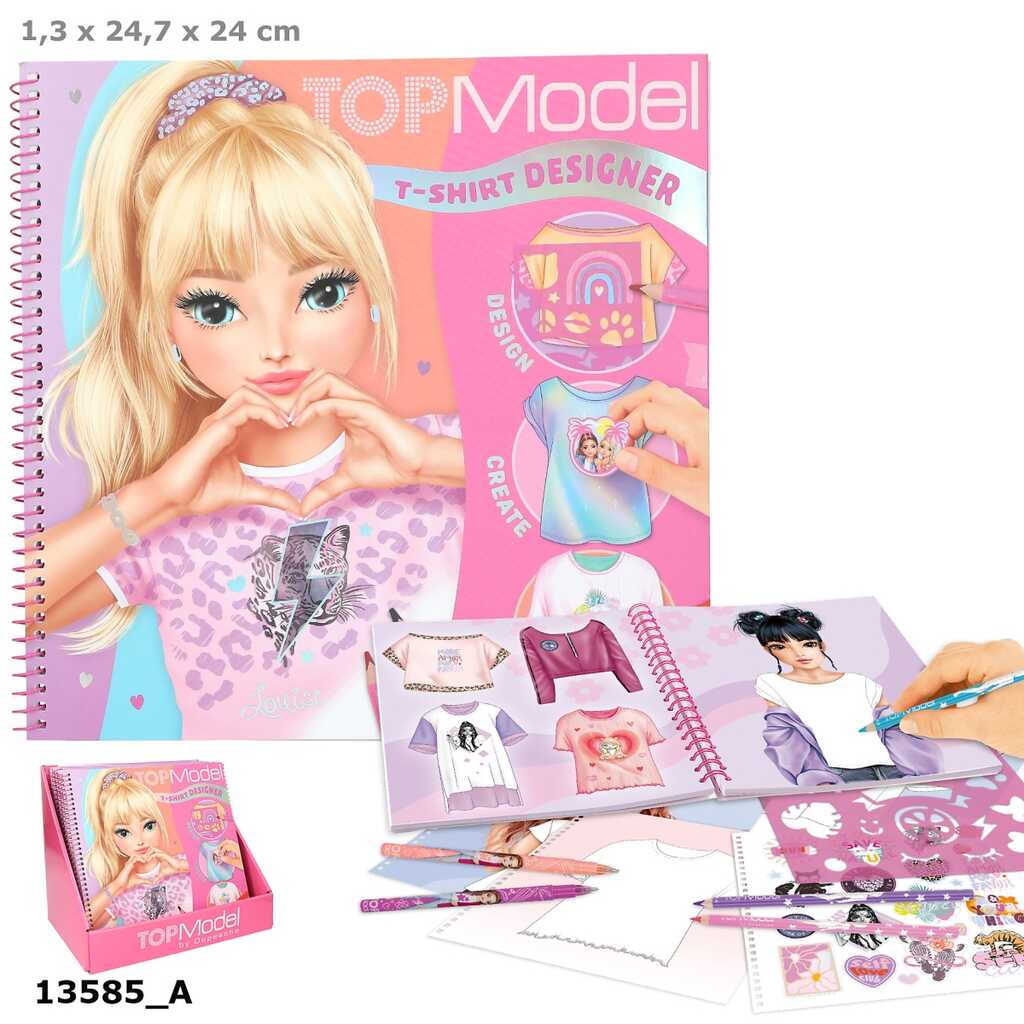 topmodel t-shirt designer cuaderno para colorear