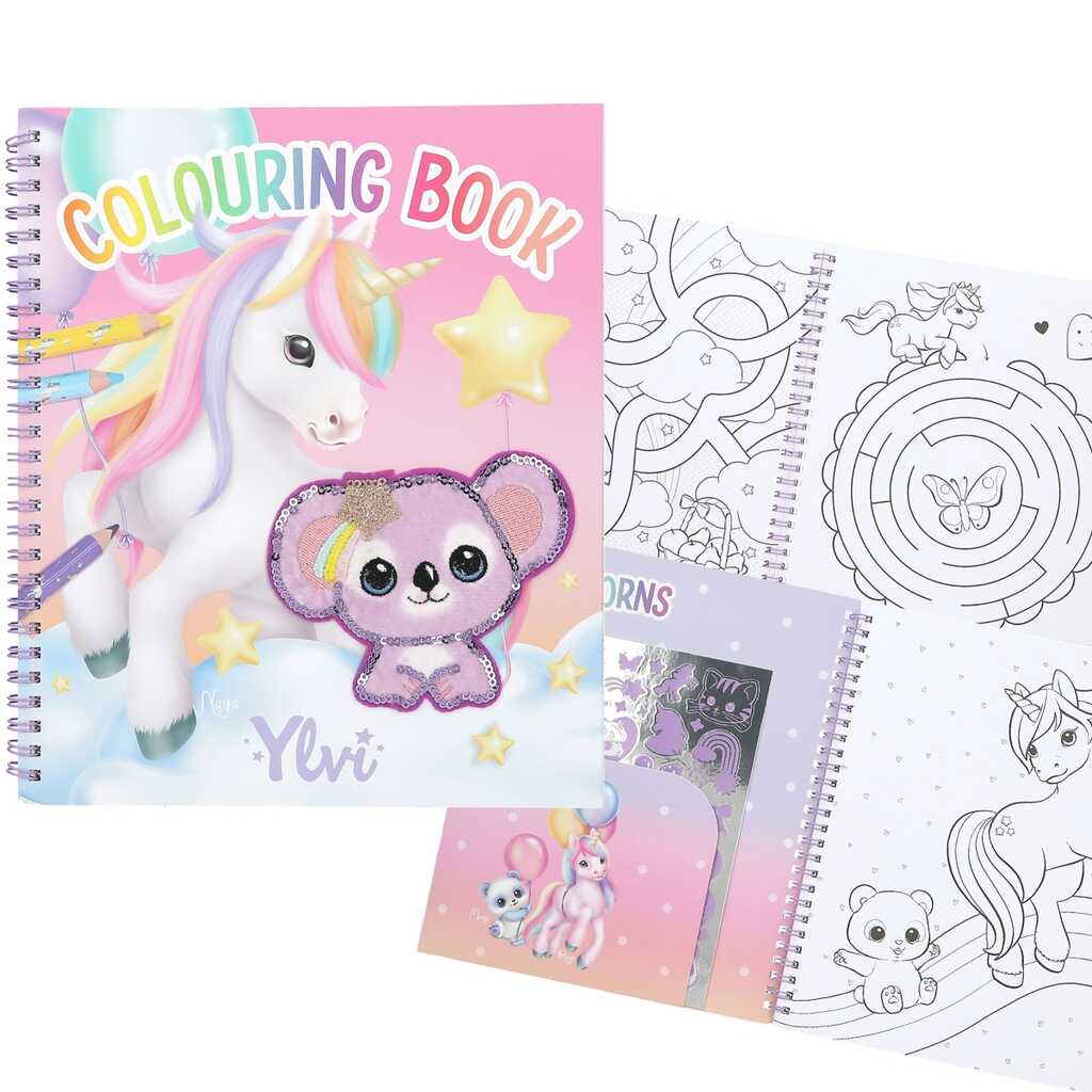 ylvi libro de colorear con unicornio y lentejuelas