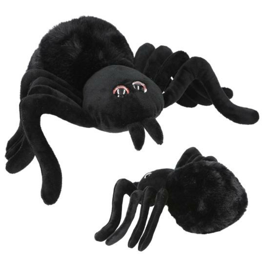 adventure world araña negra de peluche 20 cm