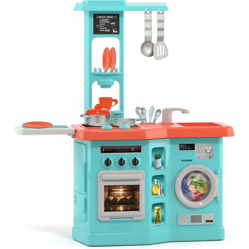 cocina con planchador azul