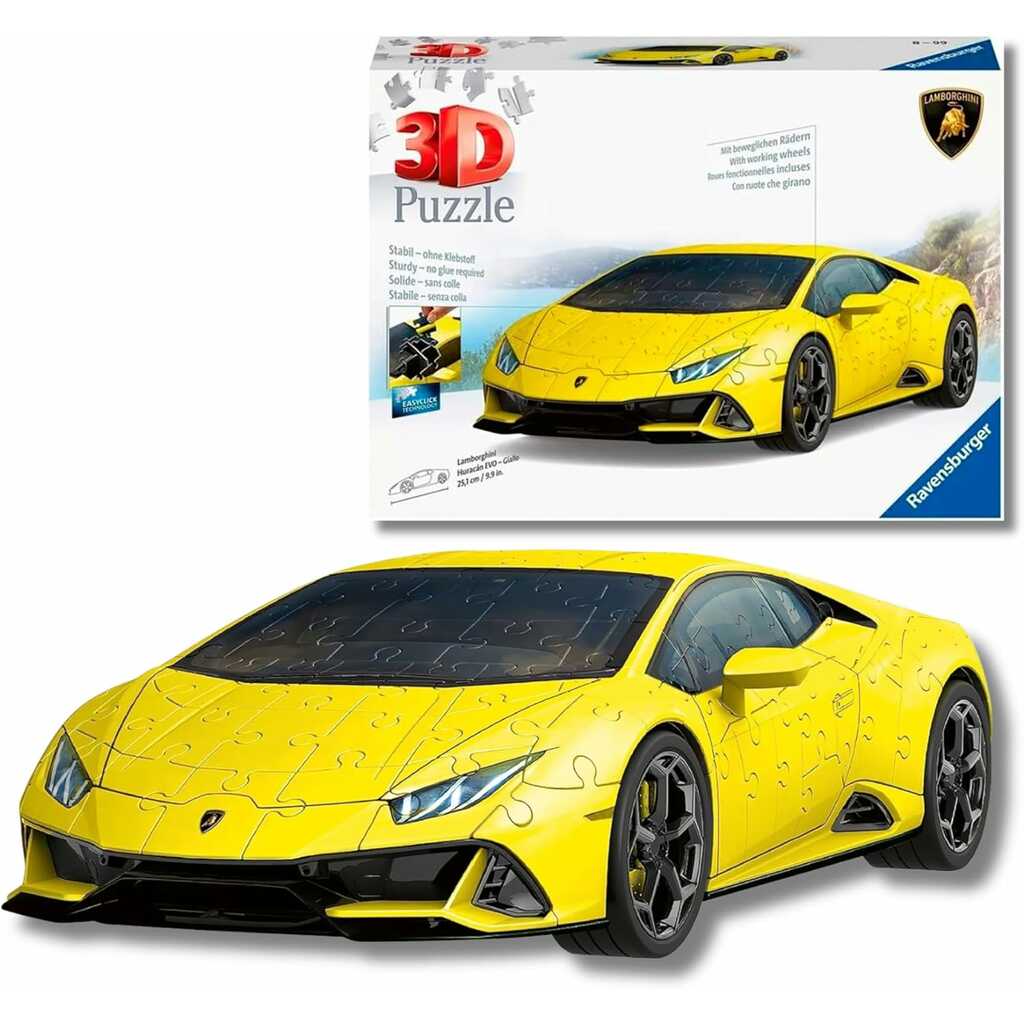 puzzle 3d lamborghini huracán evo amarillo