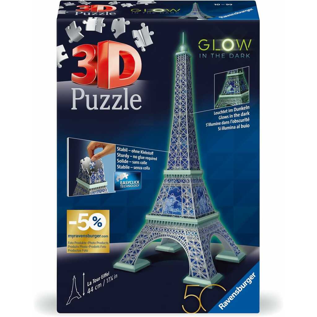 puzzle 3d torre eiffel 50º aniversario