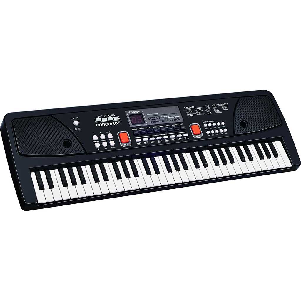 órgano 61 teclas, c/micro, toma usb y cable audio