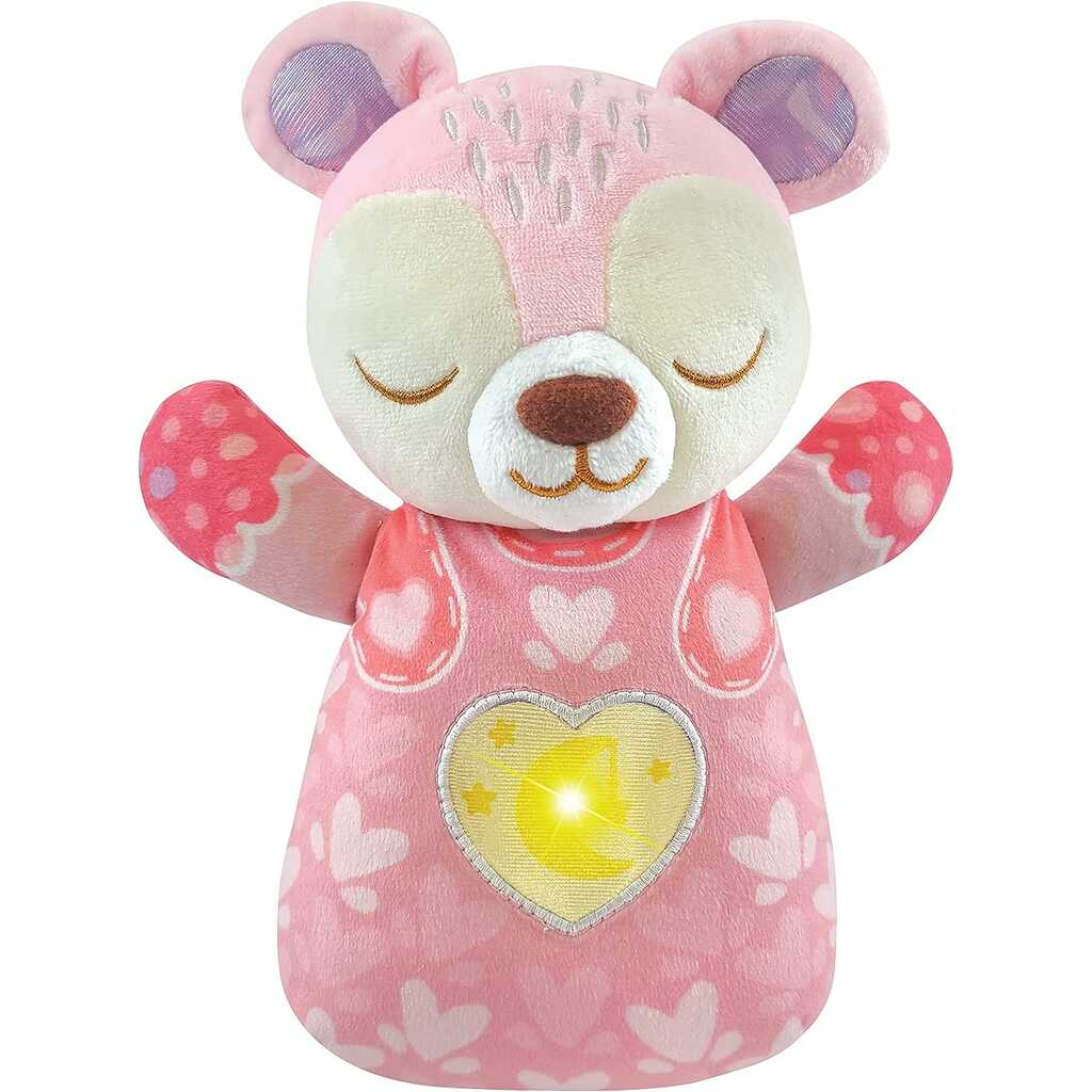 peluche de cuna osito melodías rosa