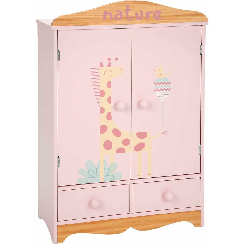 armario de madera "nature" 40x20 con 2 cajones