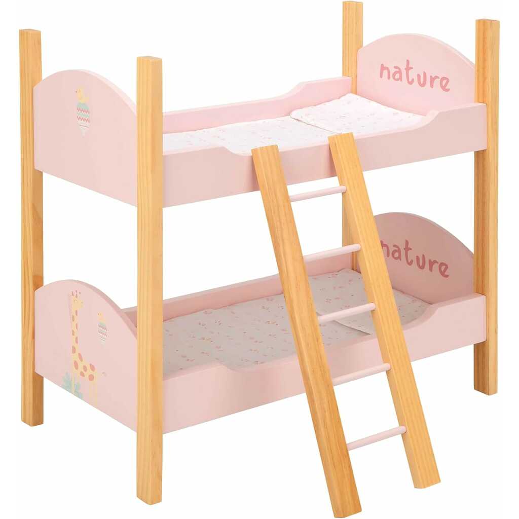 litera de madera "nature" con escalera