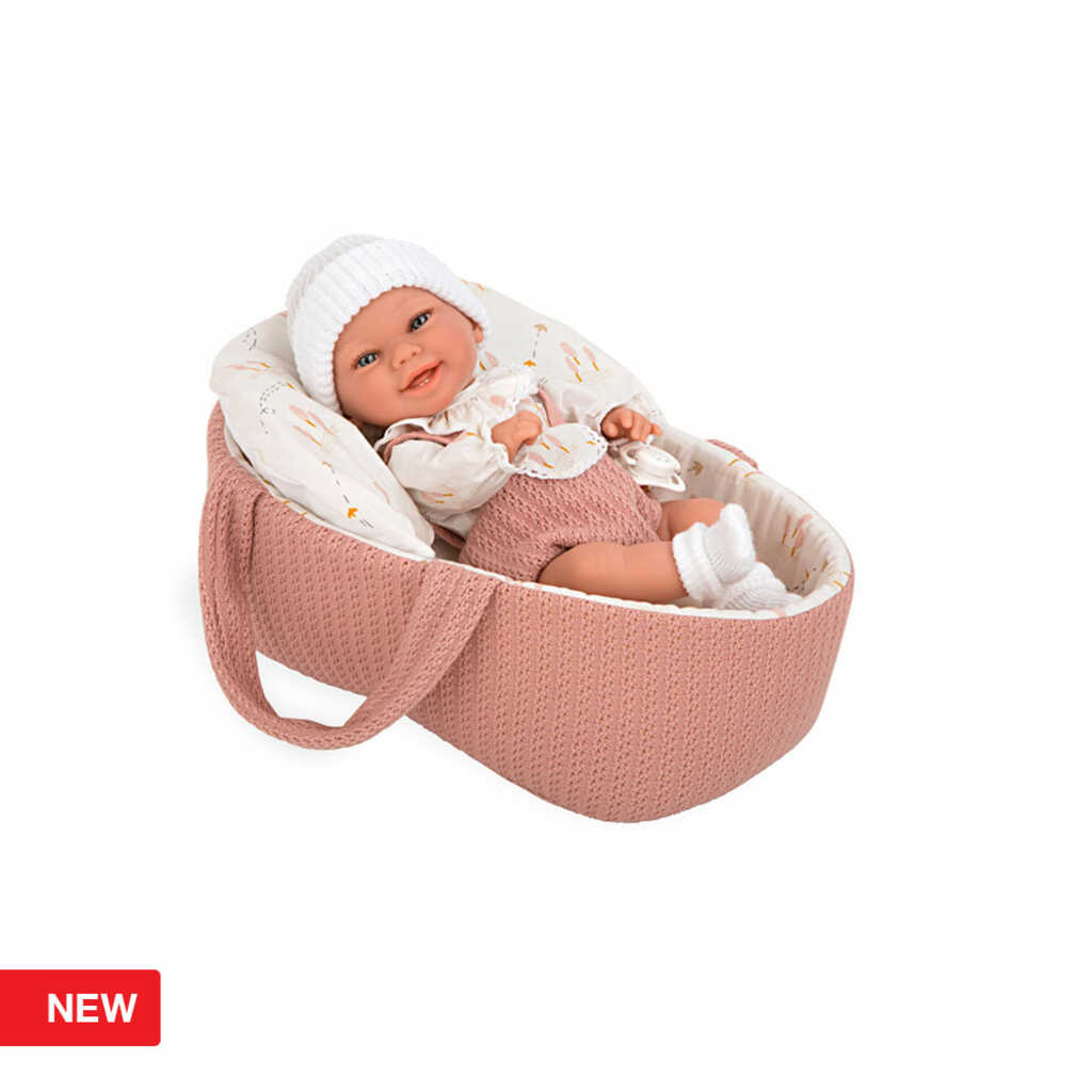 elegance 33cm babyto rosa c/capazo (cuerpo vinyl)