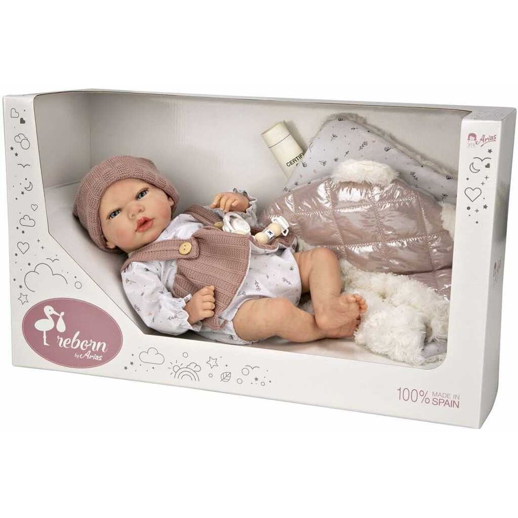 reborn arias 40cm sandra rosa con manta