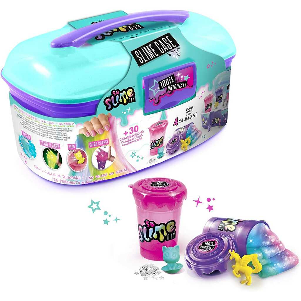 slime mini maletín glow in the dark