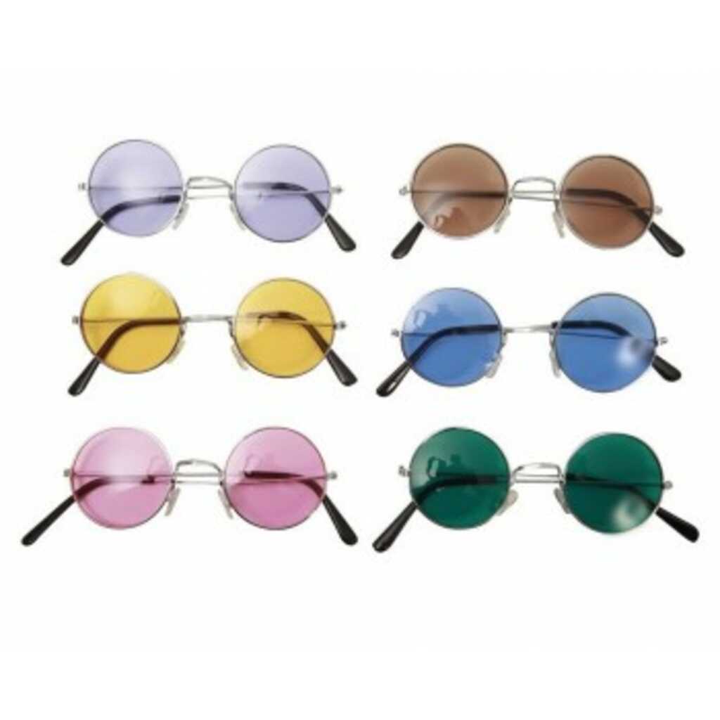 gafas años 60, colores surtidos