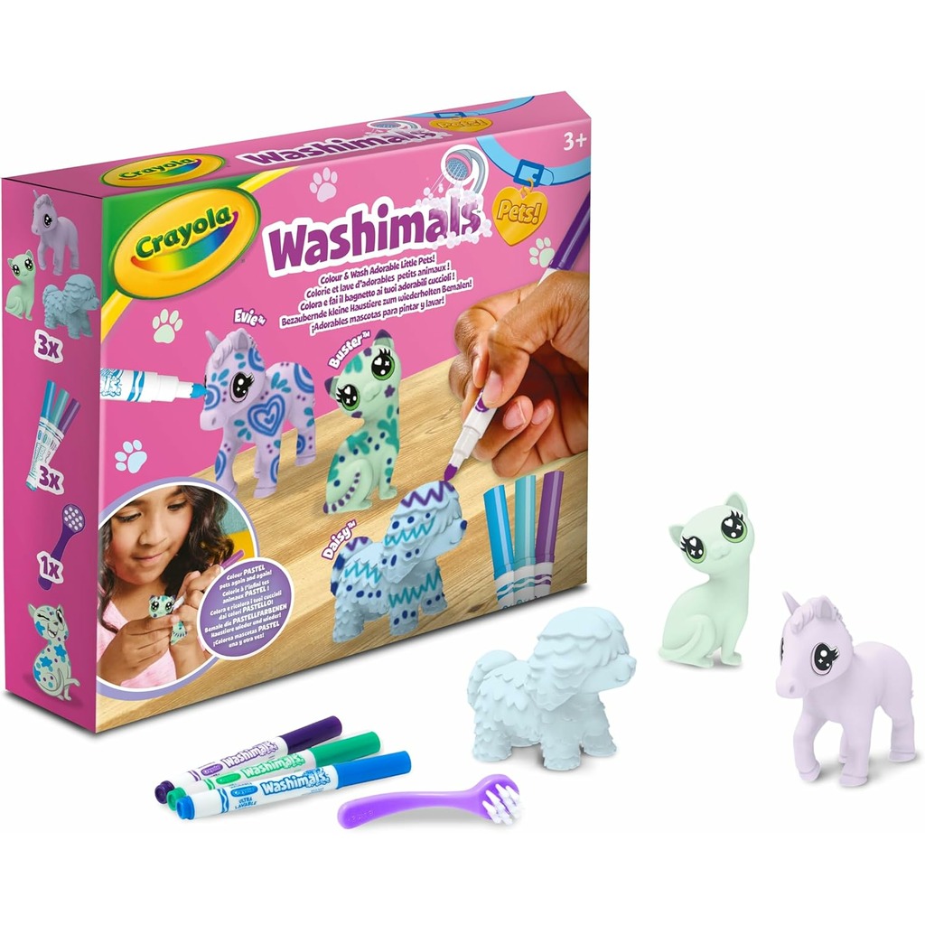 washimals pets set 3 mascotas pastel