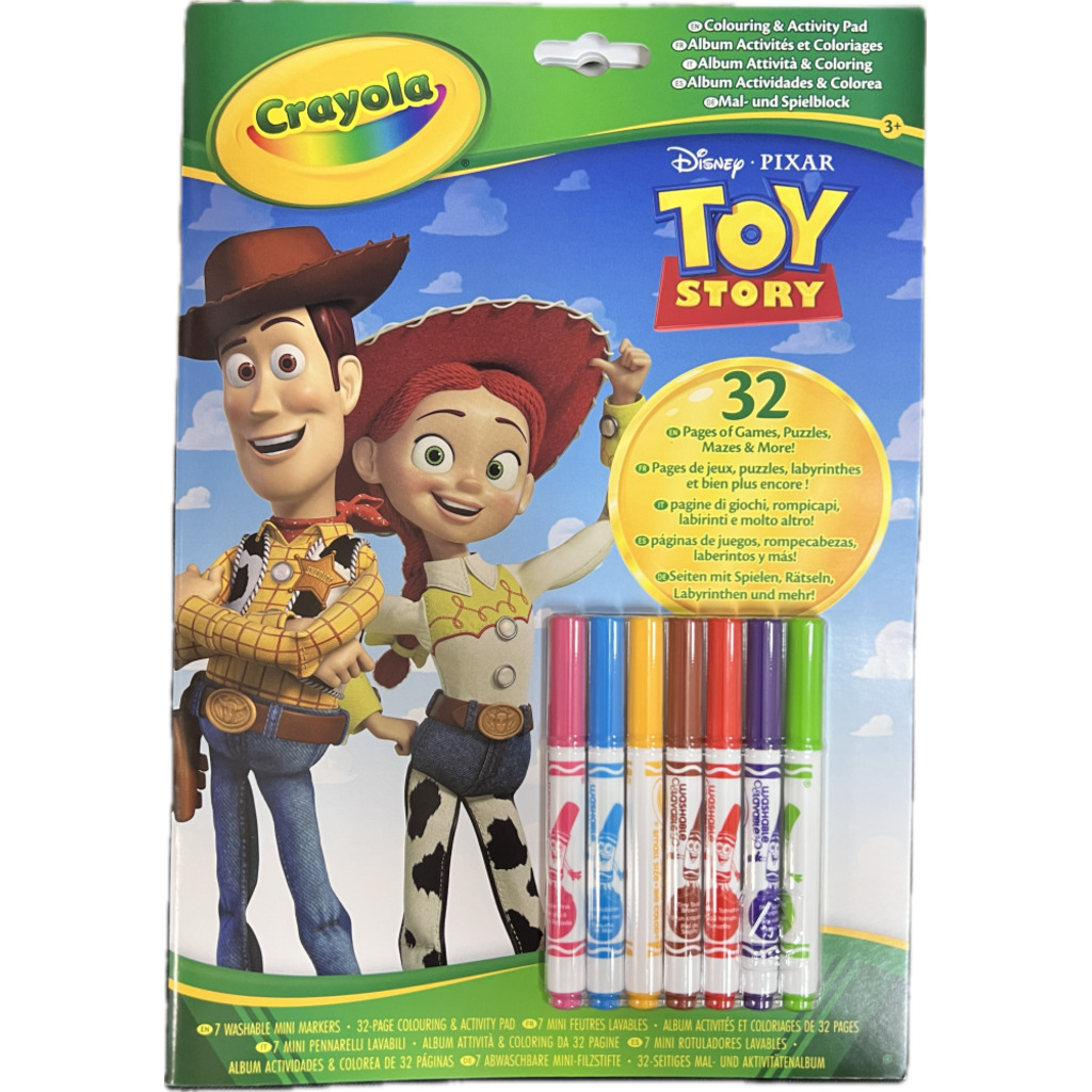 toy story libro de actividades con 7 rotuladores