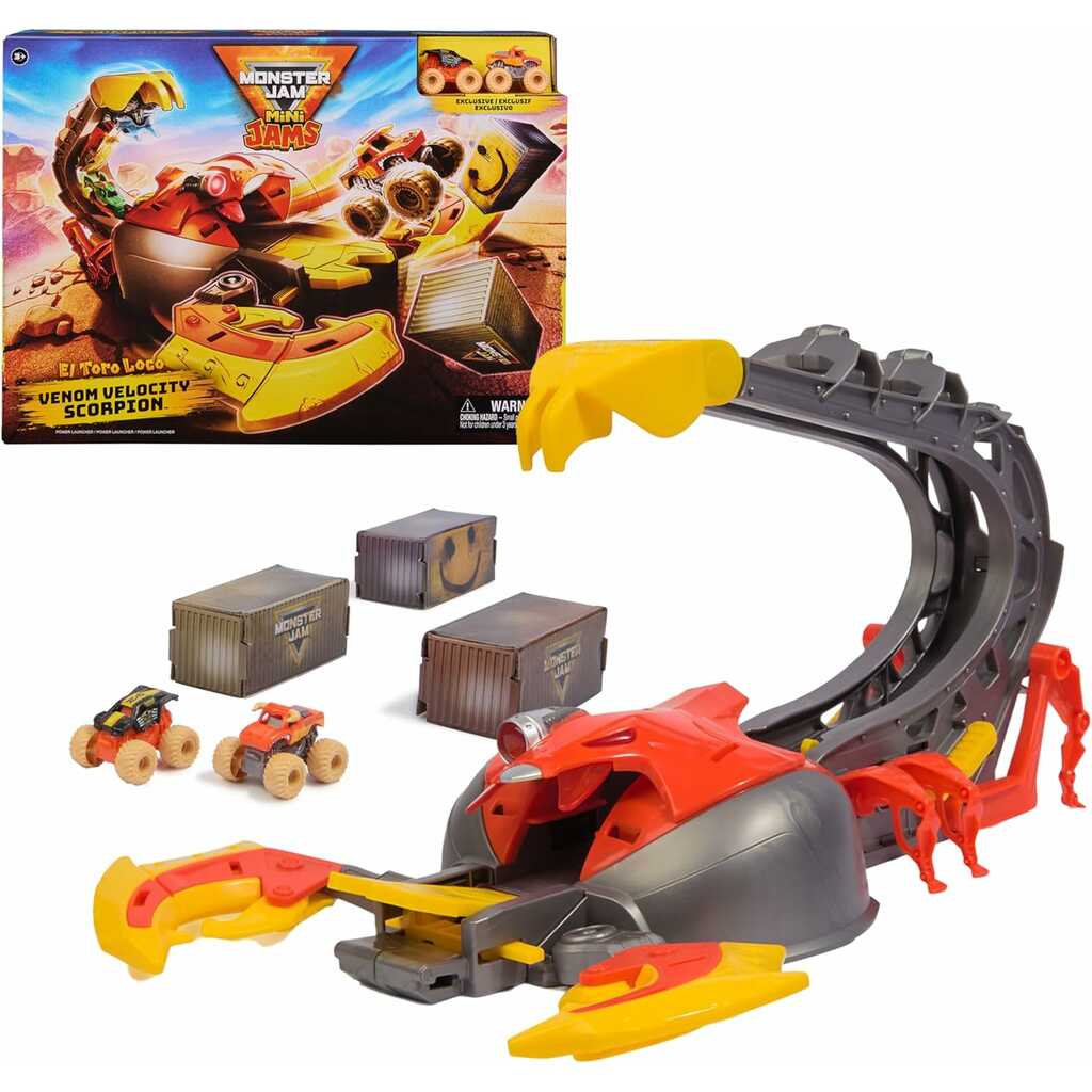 monster jam mini - playset escorpión